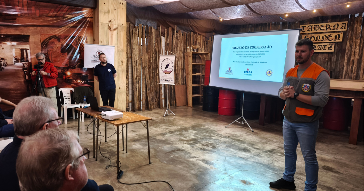 Apresentação sobre projeto de prevenção a riscos geológicos reúne cerca de 70 pessoas em Nova Petrópolis