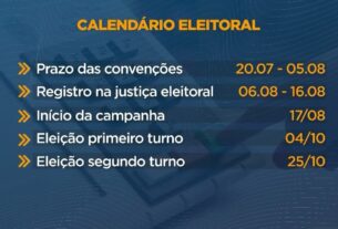 Calendário eleitoral define cronograma oficial para as eleições de outubro