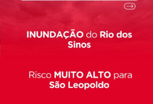 Nível do Rio dos Sinos chega a 4,53 metros e coloca São Leopoldo em alerta máximo até domingo