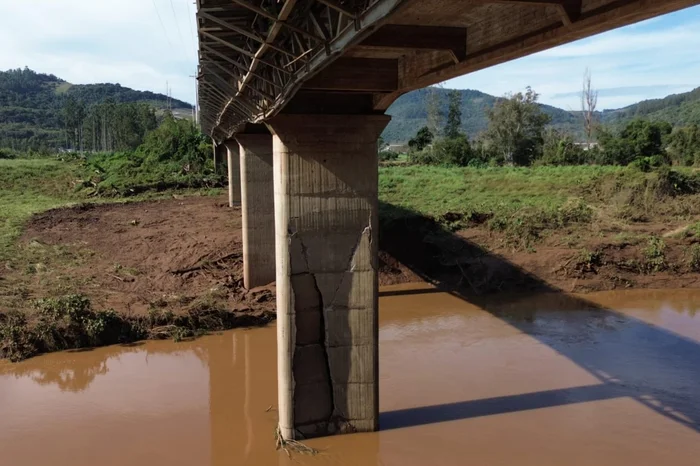 Ponte na Ers-129 entre Encantado e Muçum será reconstruída após falha estrutural