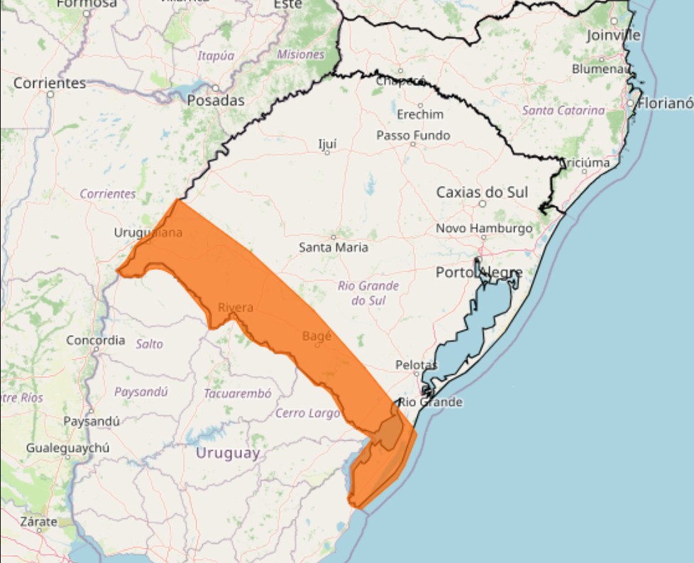 Rio Grande do Sul entra em alerta máximo com previsão de tempestades e ventos de até 100 km/h
