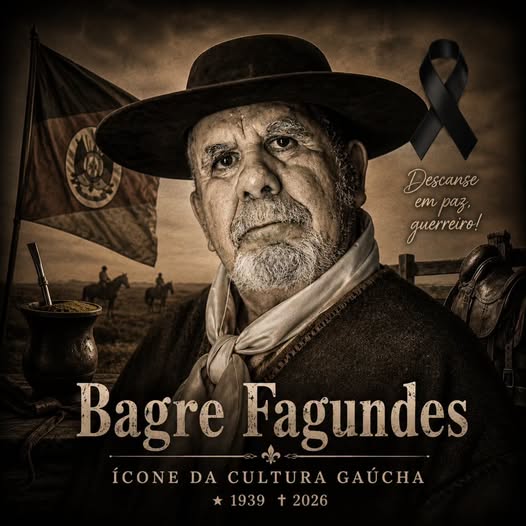 Morre Bagre Fagundes, um dos maiores símbolos da cultura gaúcha, aos 86 anos