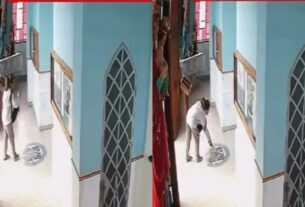 Mulher invade igreja e joga fezes sobre cruz no interior de SP; veja