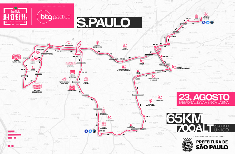 São Paulo recebe o Giro d’Italia Ride Like a Pro em 23 de agosto com 8 mil ciclistas previstos