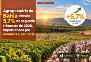 Agropecuária da Bahia registra alta de 5,7% no segundo trimestre de 2026