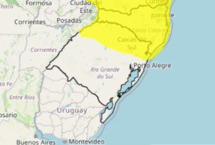 Alerta amarelo indica risco de tempestades em regiões do Rio Grande do Sul nesta quarta-feira