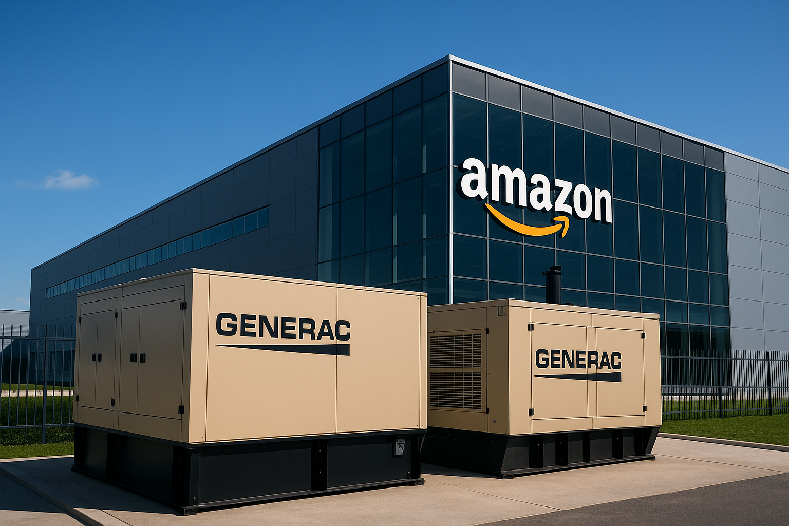 Amazon investirá US$ 2,4 bilhões em geradores da Generac para data centers a partir de 2027
