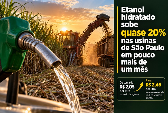 Aumento expressivo no preço do etanol hidratado em São Paulo reflete demanda e clima