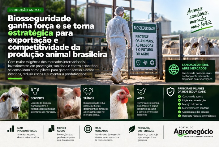Biosseguridade se torna pilar estratégico para a competitividade da pecuária brasileira