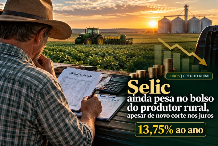 Corte na Selic traz alívio limitado ao bolso do produtor rural brasileiro