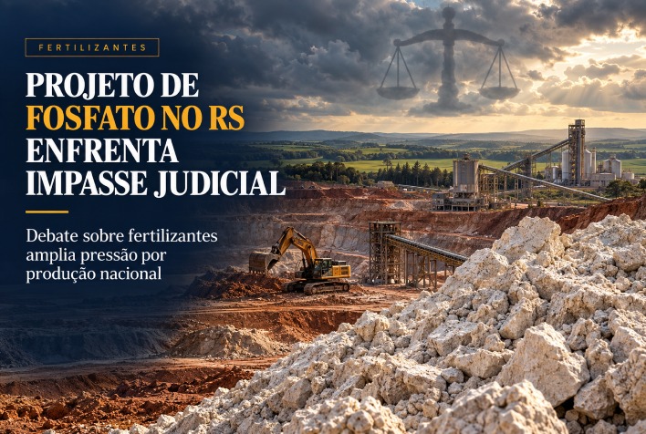 Disputa judicial trava projeto de fosfato no RS e acirra polêmica sobre fertilizantes no país