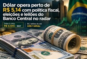 Dólar se mantém próximo de R$ 5,14 em meio a incertezas políticas e ações do Banco Central
