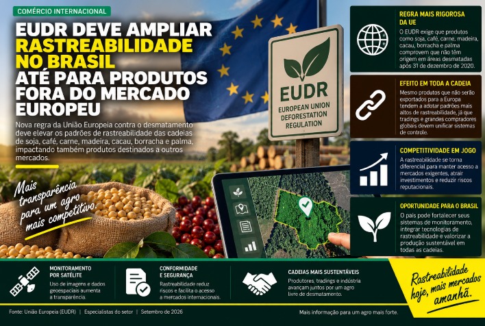 EUDR: novas regras de rastreabilidade podem impactar produtos brasileiros além da Europa