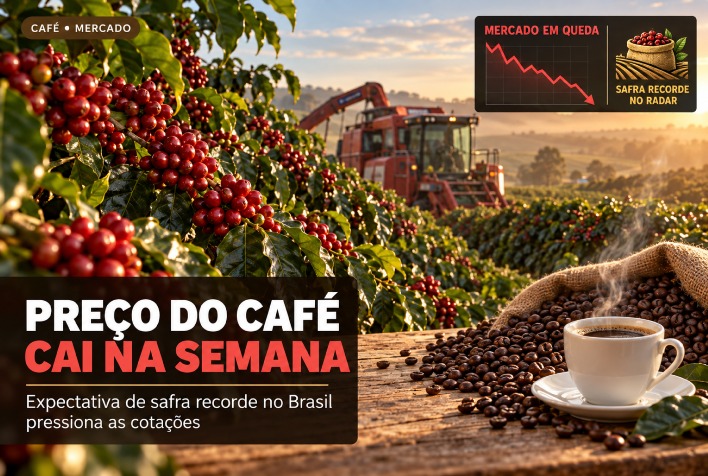 Expectativa de safra recorde faz preço do café cair no Brasil