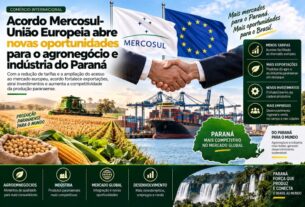 Exportações do Paraná ganham impulso com novo tratado comercial entre Mercosul e União Europeia