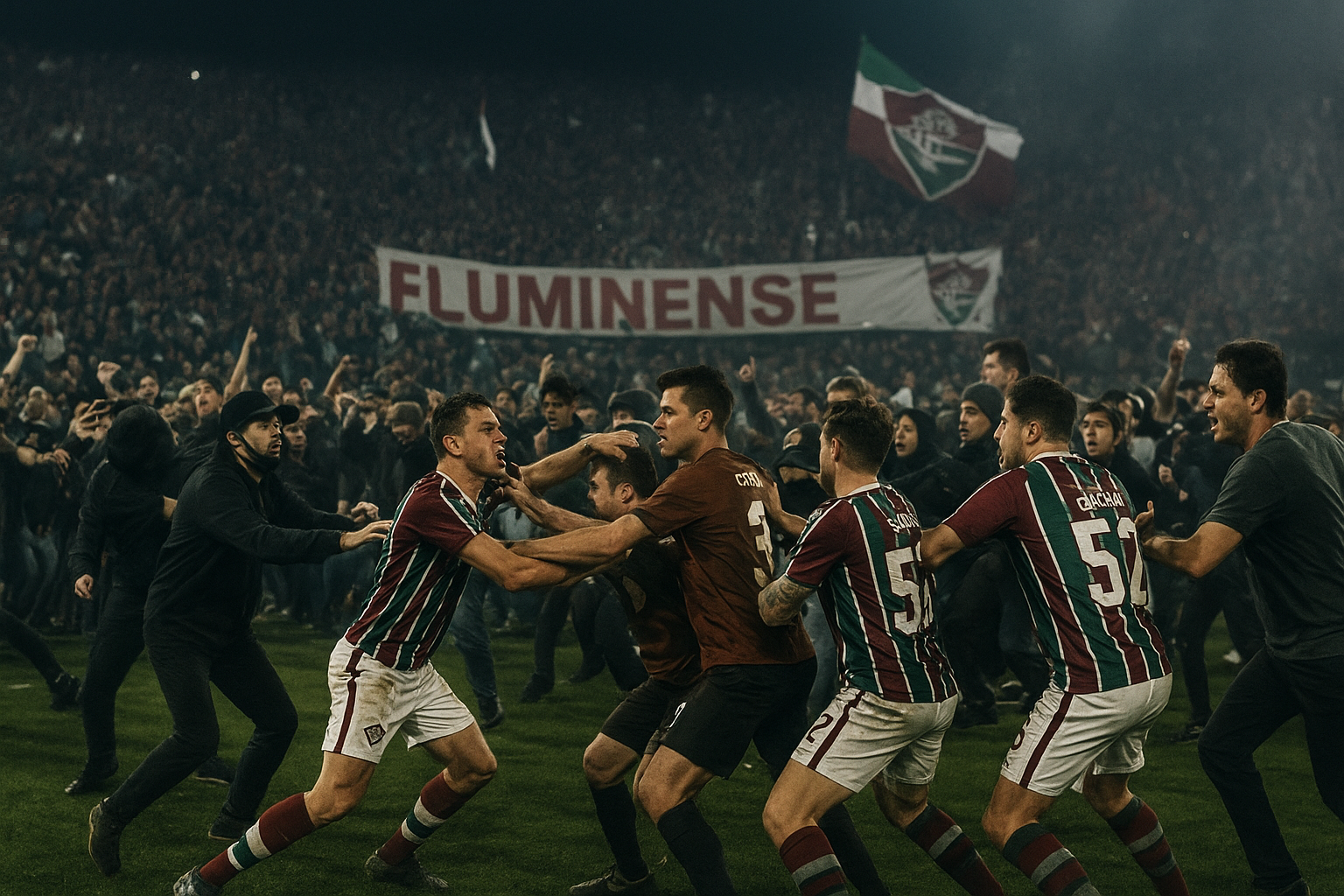 Fluminense avança na Libertadores em meio a confusão e briga generalizada