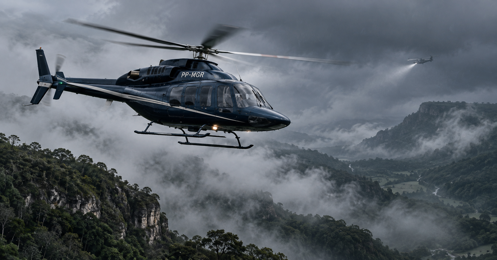 Helicóptero com cantor Rick desaparece na Serra de Santa Catarina; buscas mobilizam FAB e bombeiros