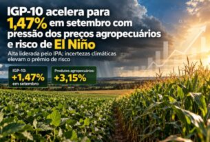 Igp-10 registra alta de 1,47% em setembro devido a preços agropecuários e risco de El Niño