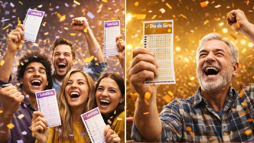 Lotofácil e Dia de Sorte premiam apostadores enquanto Mega-sena acumula em R$ 38 milhões