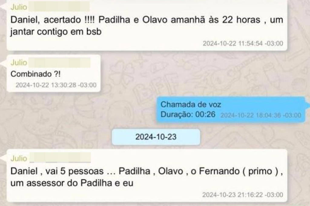 Mensagens revelam jantar reservado entre Alexandre Padilha e Daniel Vorcaro em 2024