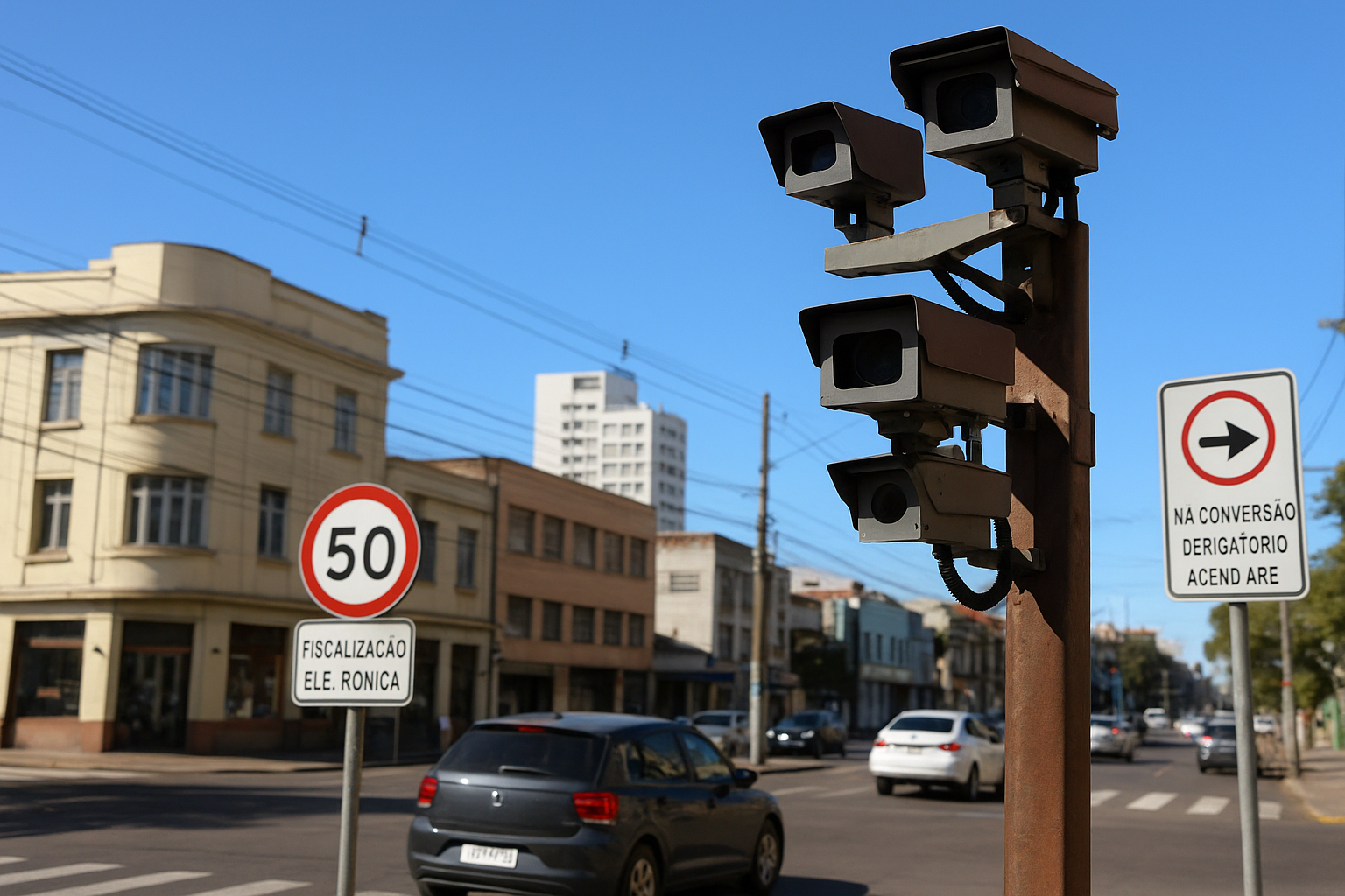 Porto Alegre instala novos detectores de avanço de sinal em cruzamentos estratégicos