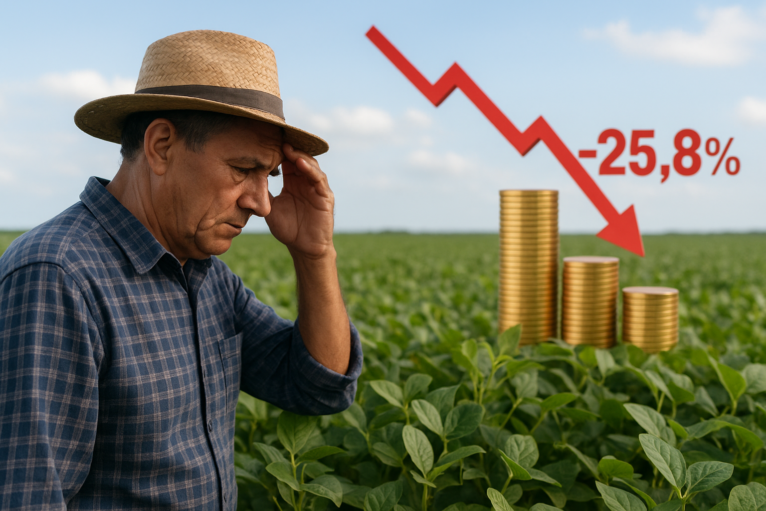 Queda de 25,8% no crédito rural ameaça safra 2026/27 e preços dos alimentos