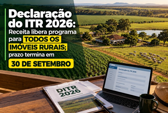 Receita Federal amplia acesso ao programa do ITR 2026 e prazo final para entrega é 30 de setembro