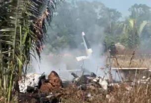 Três pessoas morrem após queda de aeronave em fazenda de Mato Grosso