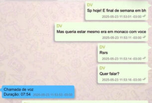 Troca de mensagens revela proximidade entre Daniel Vorcaro e Hugo Motta