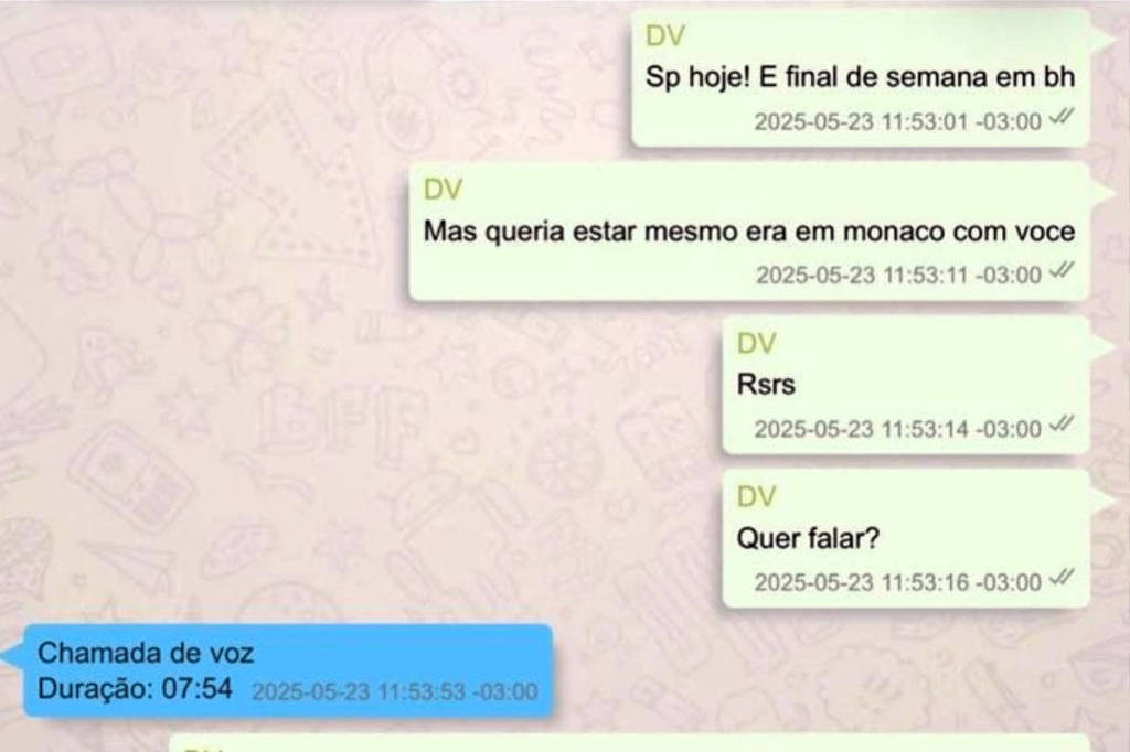 Troca de mensagens revela proximidade entre Daniel Vorcaro e Hugo Motta