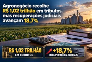 Agronegócio brasileiro movimenta trilhões em tributos e enfrenta alta em recuperações judiciais
