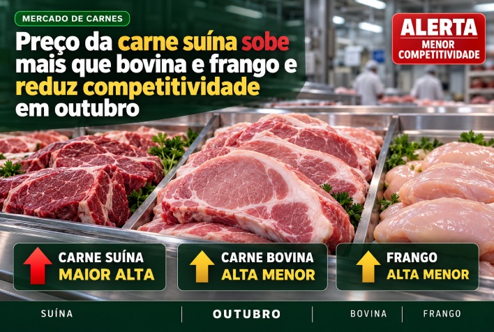 Carne suína lidera alta de preços em outubro e perde mercado para bovina e frango na Grande SP