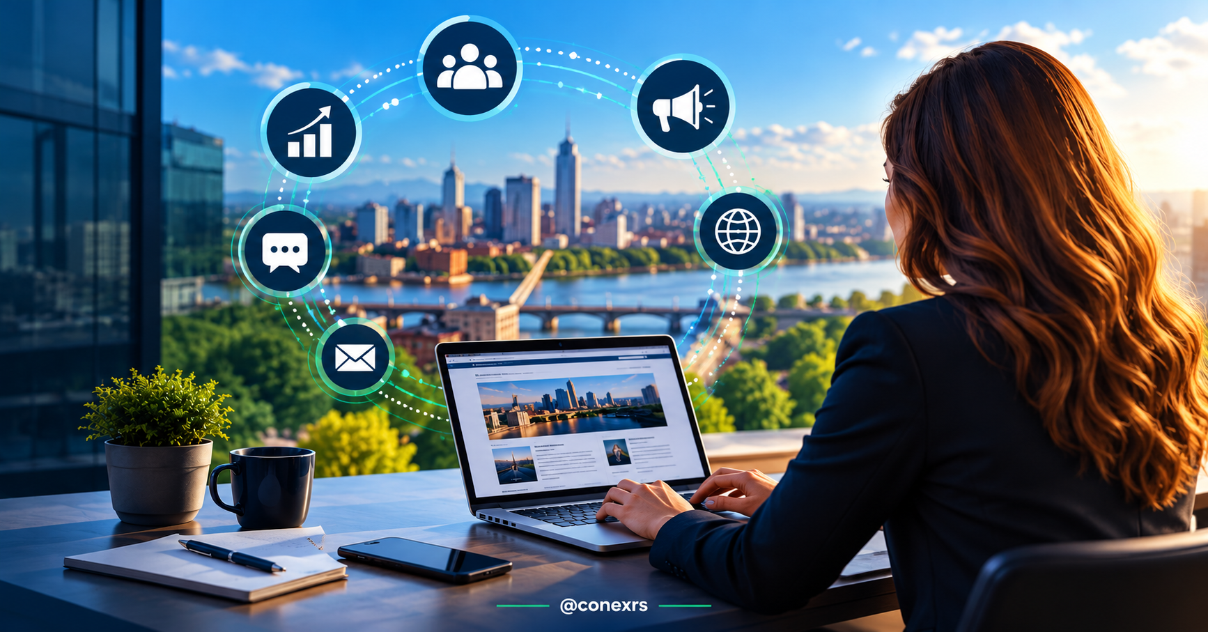 Como sua empresa se comunica com o mercado?