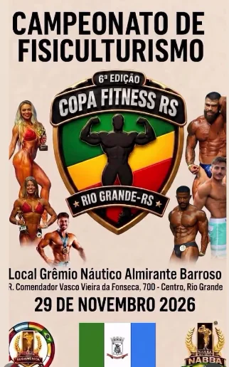 Copa Fitness RS realiza sua sexta edição de fisiculturismo em Rio Grande em novembro