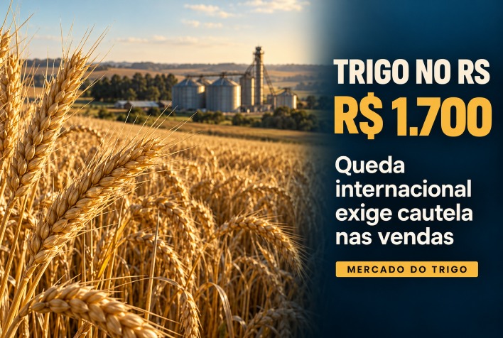 Cotação do trigo alcança R$ 1.700 no RS e oscilação externa freia negociações