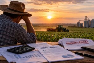 Crédito rural tem inadimplência recorde de 9,69% e ameaça safra 2026/27