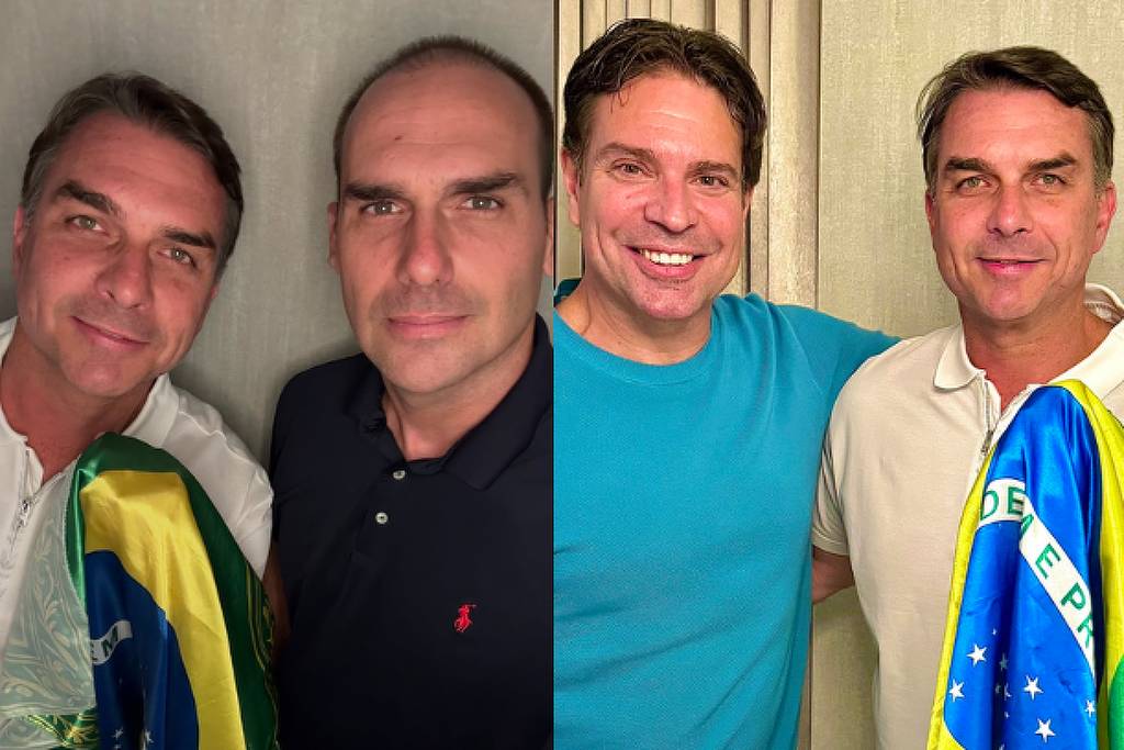 Eduardo Bolsonaro e Alexandre Ramagem postam registros com Flávio Bolsonaro em Miami após viagem aos Estados Unidos