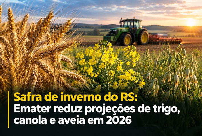 Emater revisa para baixo projeções da safra de inverno no Rio Grande do Sul