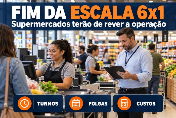 Fim da escala 6x1 exige revisão de turnos e custos no varejo
