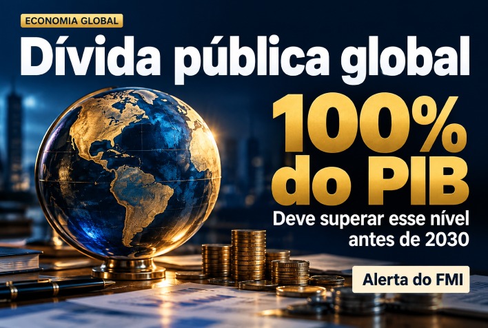 FMI projeta que endividamento mundial ultrapassará o PIB até 2030 sob pressão de juros e inflação