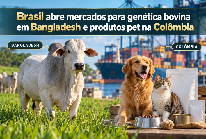 Governo brasileiro conquista novos mercados externos para genética bovina e produtos pet