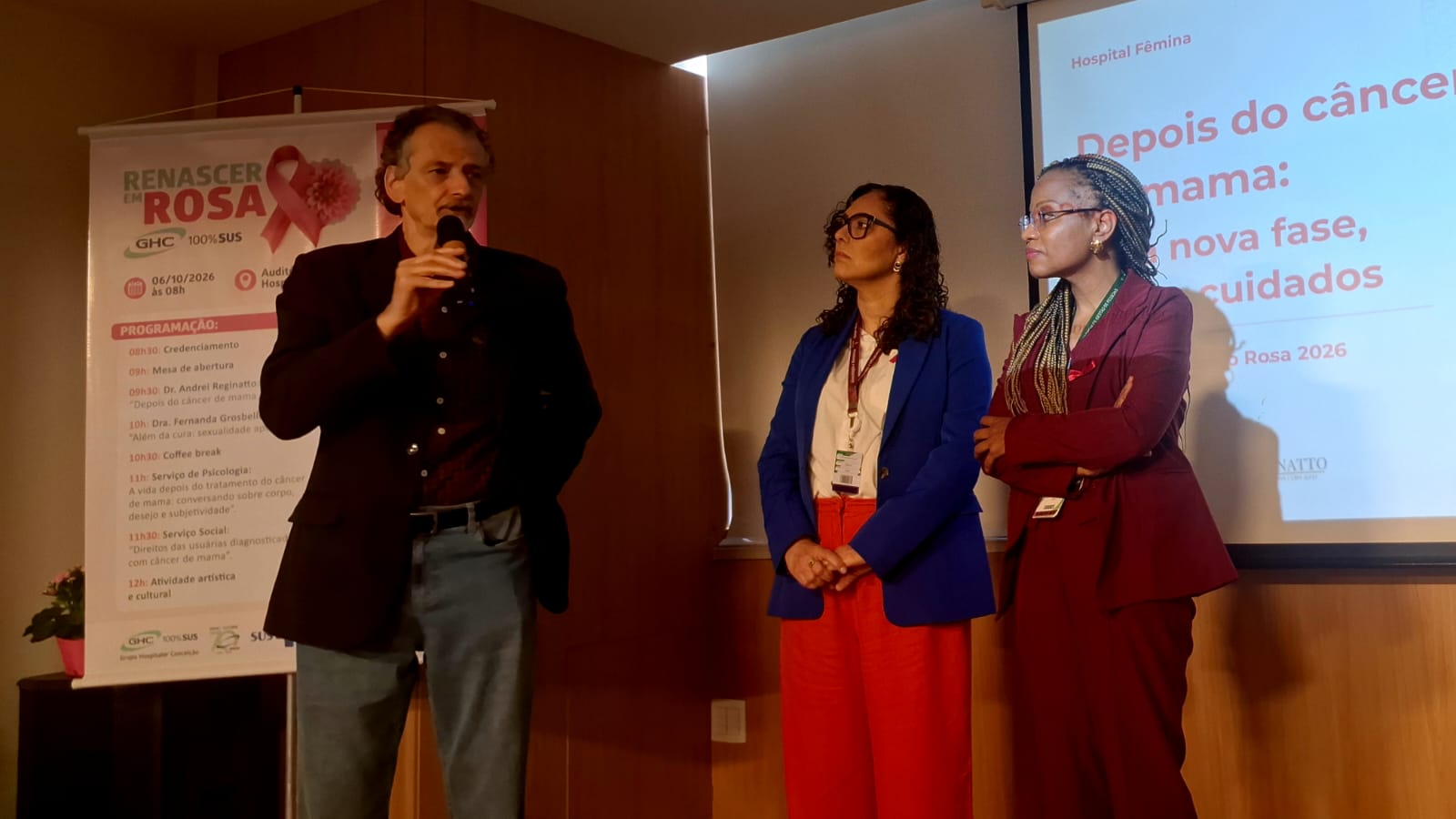 Hospital Fêmina abre campanha do Outubro Rosa com debate sobre qualidade de vida da mulher com câncer de mama