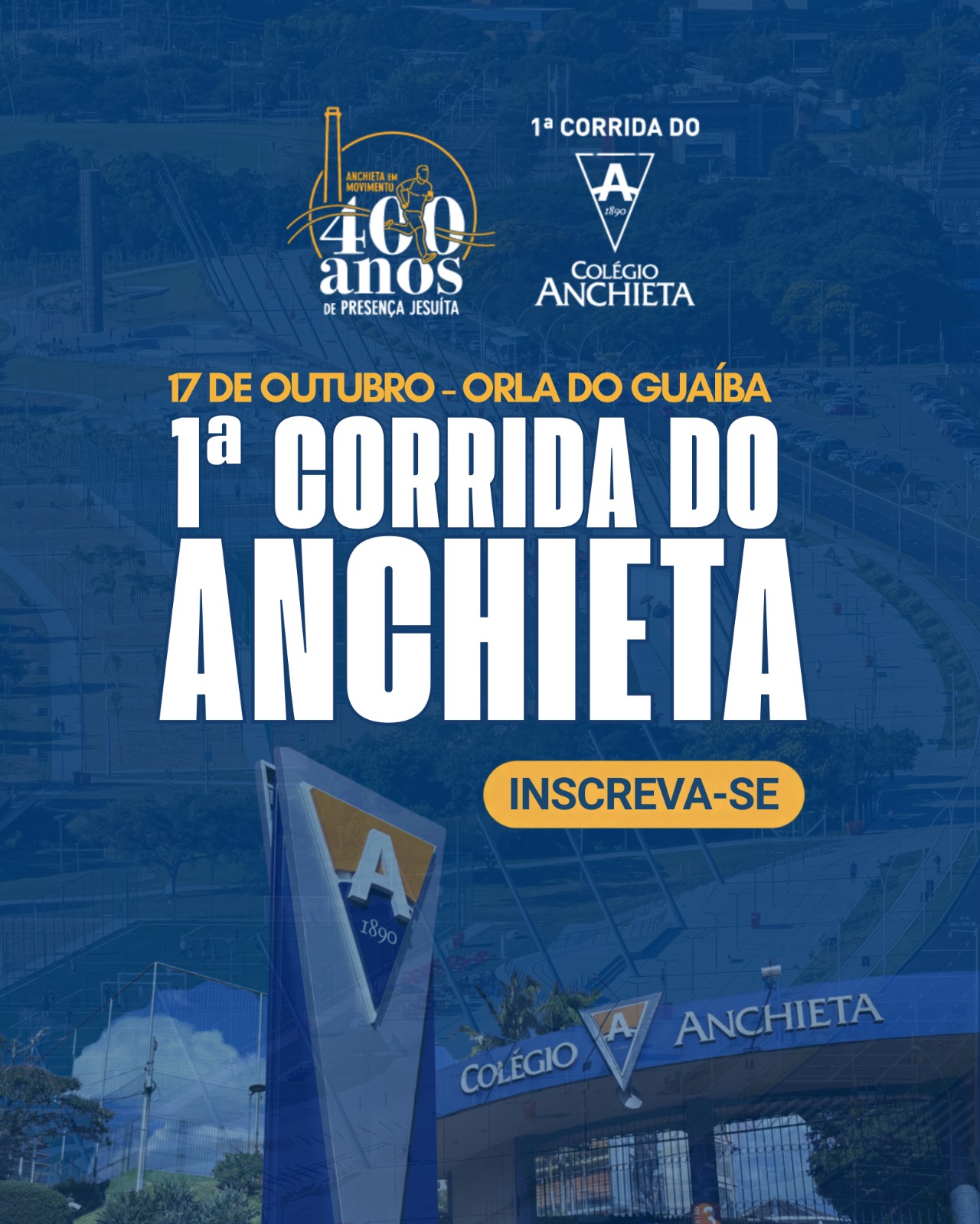 Inscrições estão abertas para a 1ª Corrida do Colégio Anchieta na Orla do Guaíba