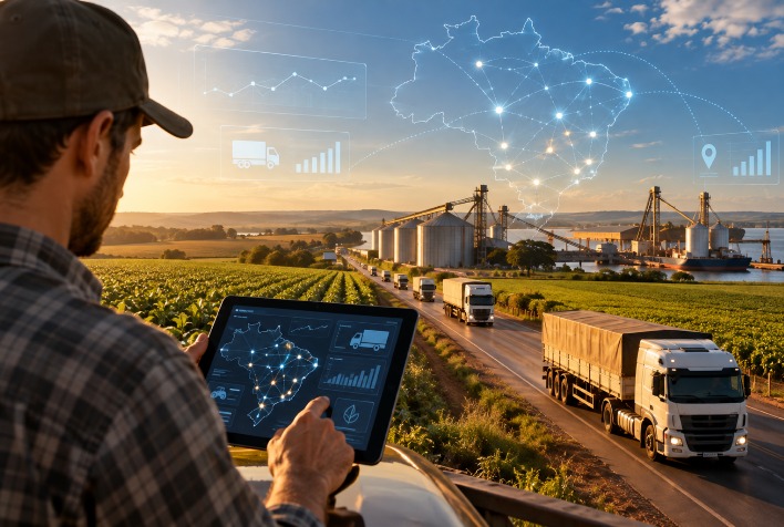 Inteligência artificial avança na previsão de fretes e na logística agrícola