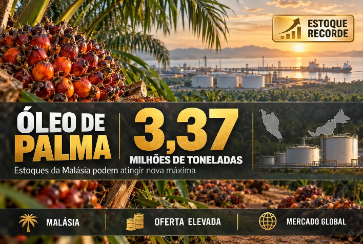 Malásia pode registrar estoque recorde de óleo de palma em setembro