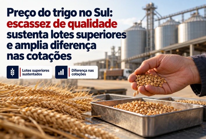 Mercado do trigo no sul tem preços firmes para lotes de alta qualidade