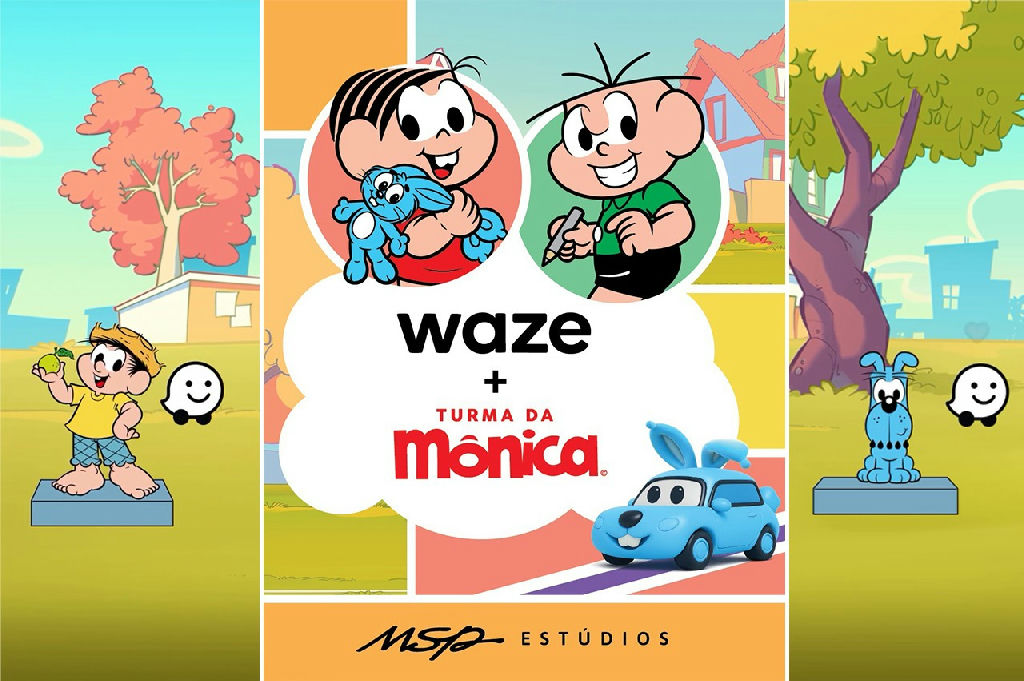 Mônica e Cebolinha viram guias de voz no Waze em nova parceria com a MSP