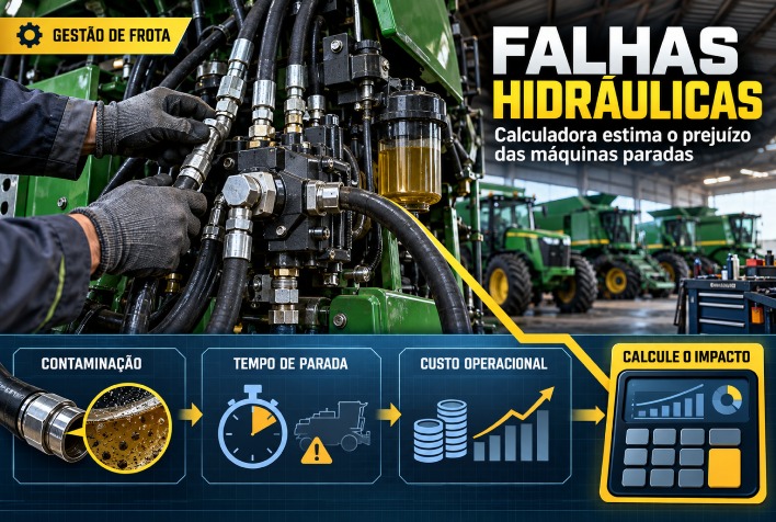 Nova ferramenta digital estima impacto financeiro de máquinas paradas por falhas hidráulicas no campo