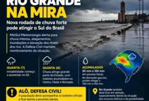 Nova frente de instabilidade coloca Rio Grande do Sul em alerta para chuvas intensas