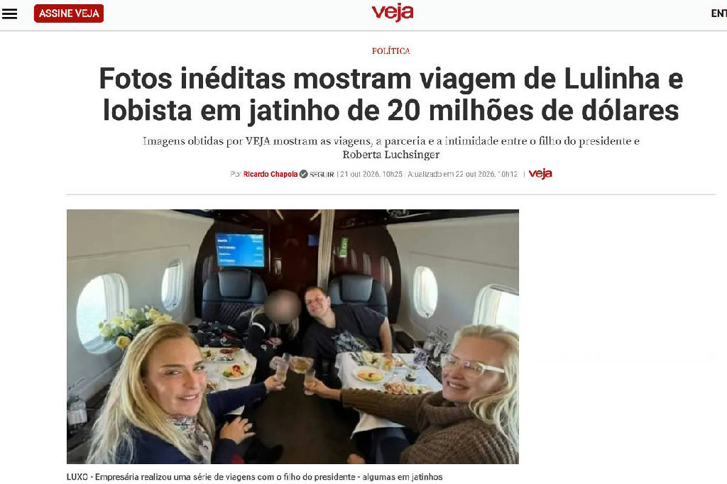 Novas fotografias revelam viagens de Lulinha com lobista investigada